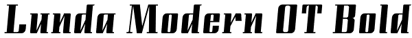 Lunda Modern OT Bold Font