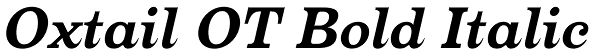 Oxtail OT Bold Italic Font