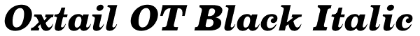 Oxtail OT Black Italic Font