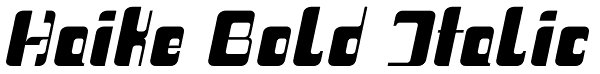 Haike Bold Italic Font