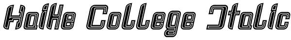 Haike College Italic Font