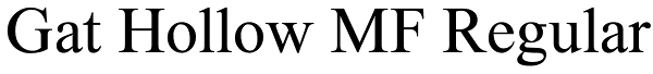 Gat Hollow MF Regular Font