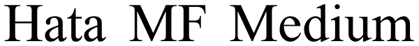 Hata MF Medium Font