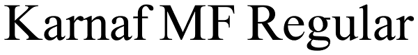 Karnaf MF Regular Font