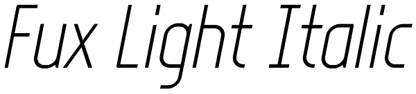 Fux Light Italic Font