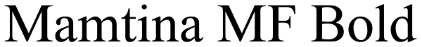 Mamtina MF Bold Font