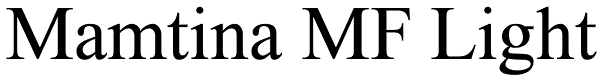 Mamtina MF Light Font