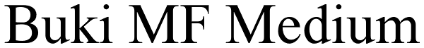 Buki MF Medium Font