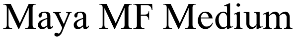 Maya MF Medium Font