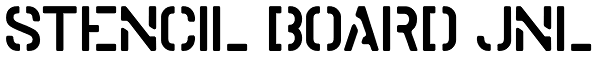 Stencil Board JNL Font