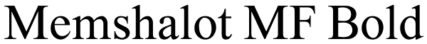 Memshalot MF Bold Font