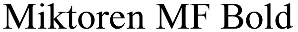 Miktoren MF Bold Font