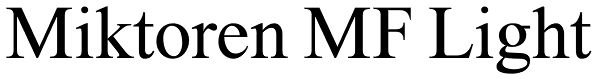 Miktoren MF Light Font