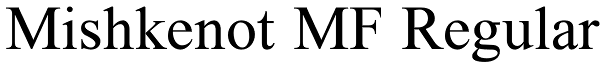 Mishkenot MF Regular Font