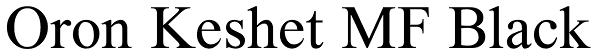 Oron Keshet MF Black Font