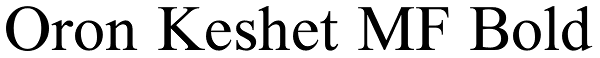 Oron Keshet MF Bold Font