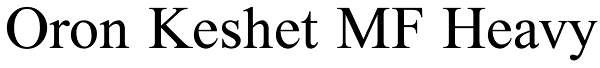 Oron Keshet MF Heavy Font