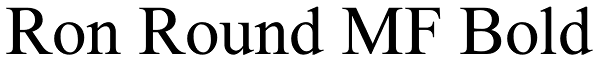 Ron Round MF Bold Font