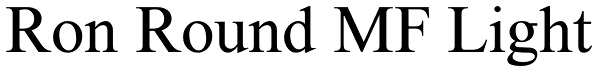 Ron Round MF Light Font