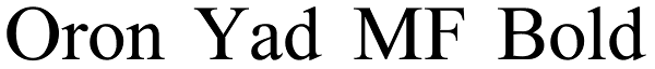 Oron Yad MF Bold Font