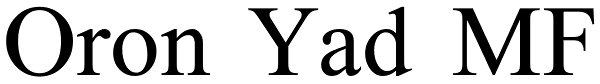 Oron Yad MF Font