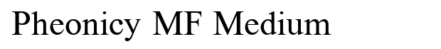 Pheonicy MF Medium Font