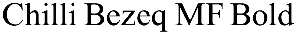 Chilli Bezeq MF Bold Font