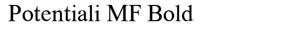 Potentiali MF Bold Font