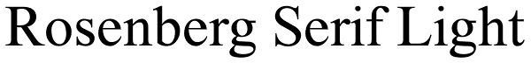 Rosenberg Serif Light Font