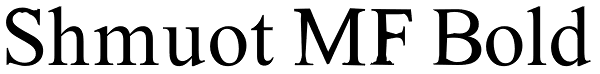 Shmuot MF Bold Font