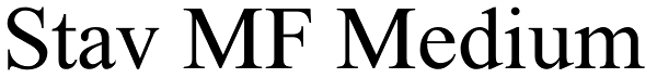 Stav MF Medium Font