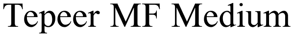 Tepeer MF Medium Font