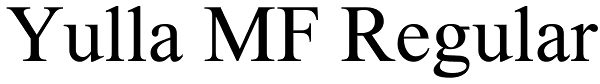 Yulla MF Regular Font