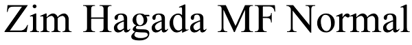 Zim Hagada MF Normal Font