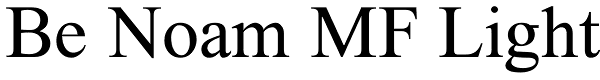 Be Noam MF Light Font