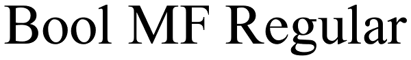 Bool MF Regular Font