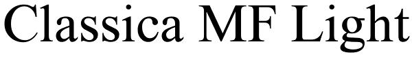 Classica MF Light Font