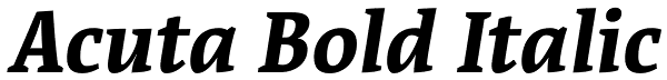 Acuta Bold Italic Font