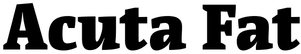 Acuta Fat Font