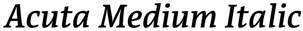 Acuta Medium Italic Font