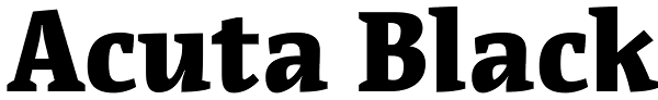 Acuta Black Font