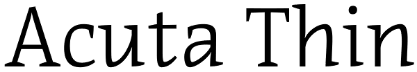 Acuta Thin Font