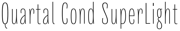 Quartal Cond SuperLight Font