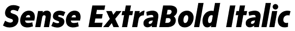 Sense ExtraBold Italic Font