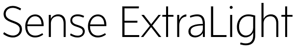 Sense ExtraLight Font