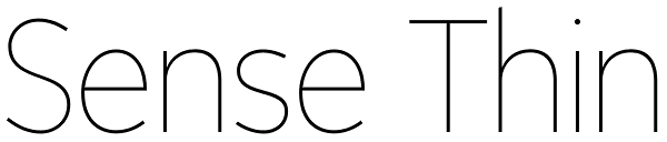 Sense Thin Font