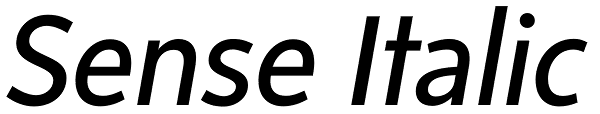 Sense Italic Font