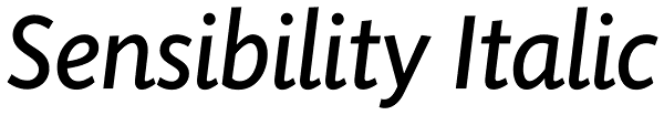 Sensibility Italic Font