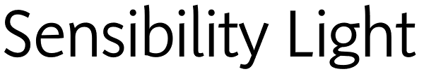 Sensibility Light Font