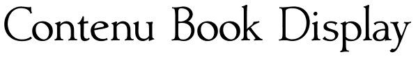 Contenu Book Display Font